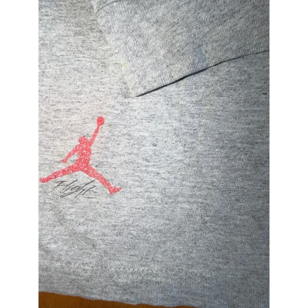 Jordan Wings Vintage Long Sleeve Graphic T-Shirt Mens M Heather Grey 90s 343